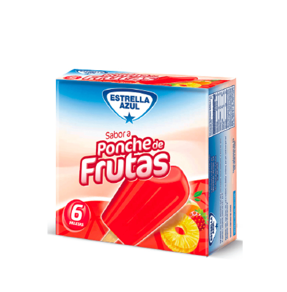 ESTRELLA AZUL PALETA PONCHE FRUT 1UN 88 G